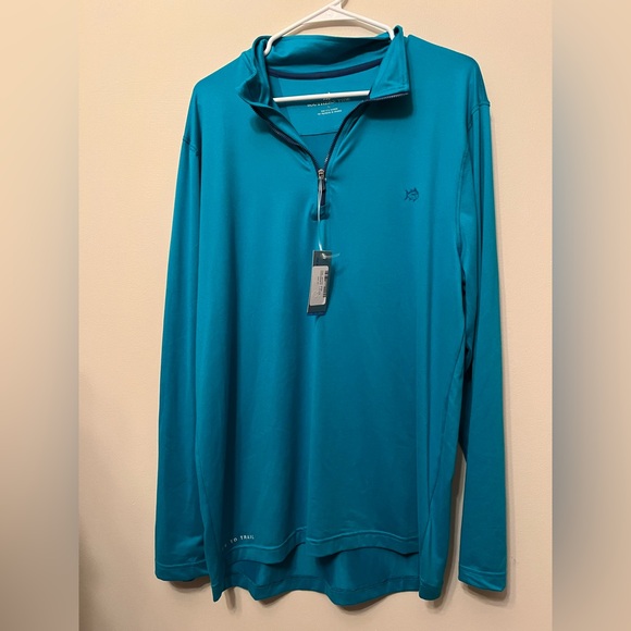Southern Tide NWT Tide To The Trail Performance Zip Men’s Large Teal Blue - Picture 1 of 10